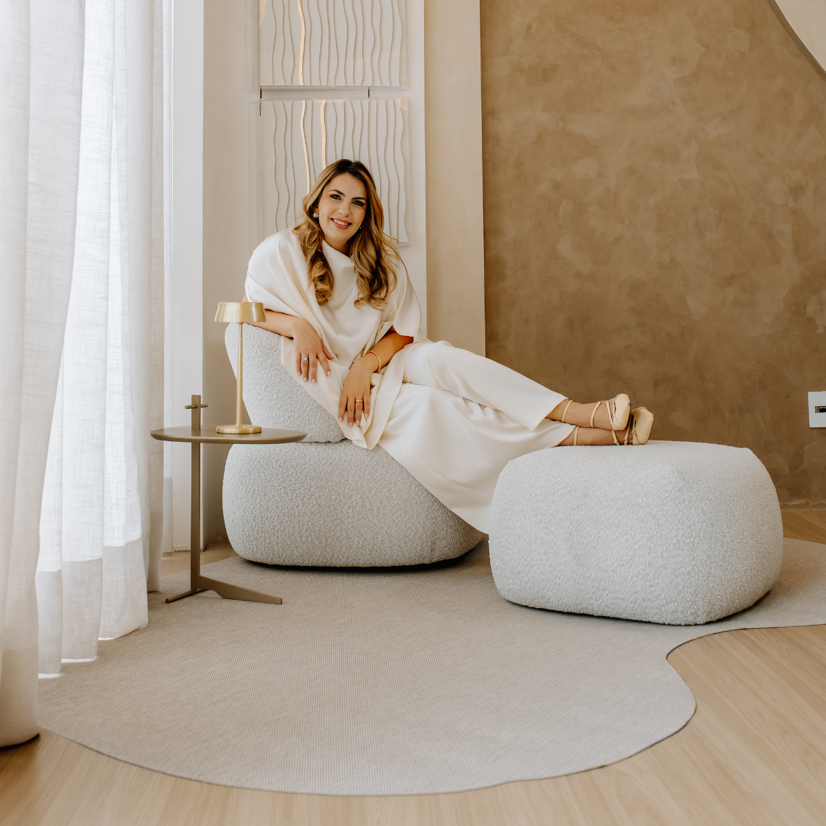 TAPETE ORGÂNICO BLINDADO TEXTURA AZUL - CALEO HOME