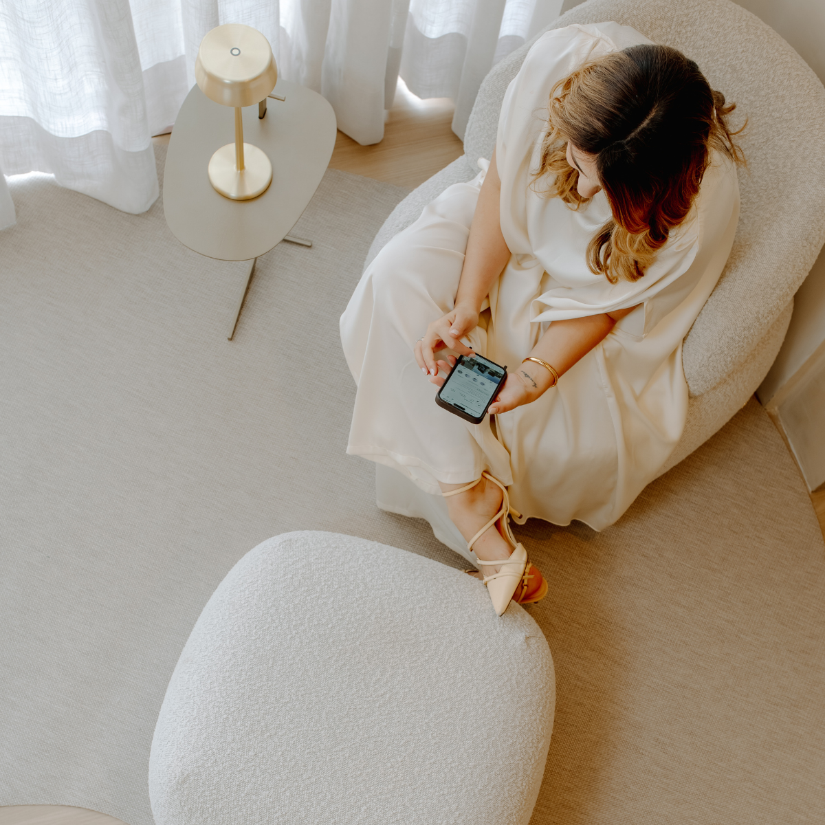 TAPETE ORGÂNICO BLINDADO TRAMA CREME - CALEO HOME