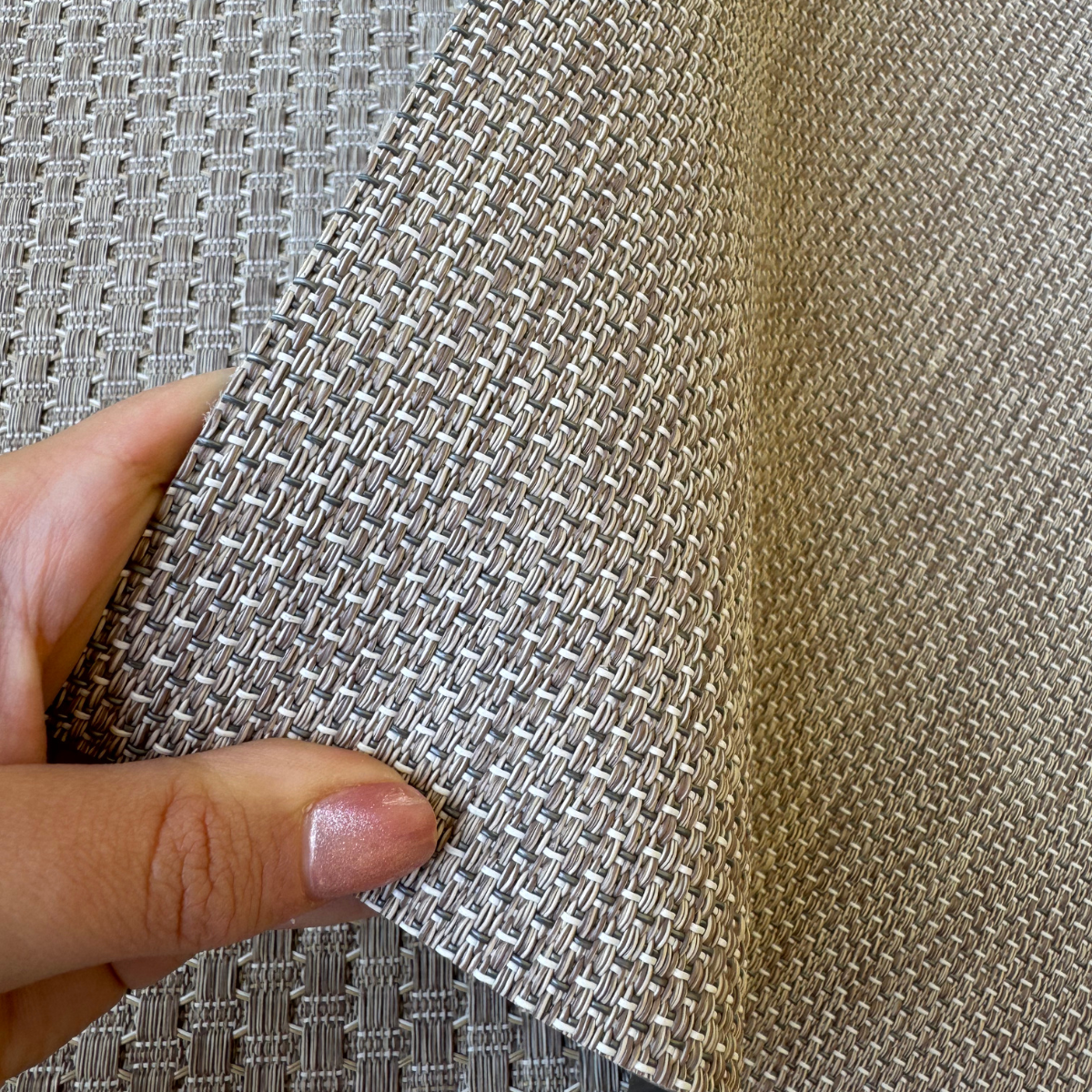 PASSADEIRA BLINDADA TRAMA MODELO CINZA